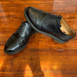 Dr. Martens 3989 Black Leather Wingtip Oxford Shoes Men's US Size 11 EU-45